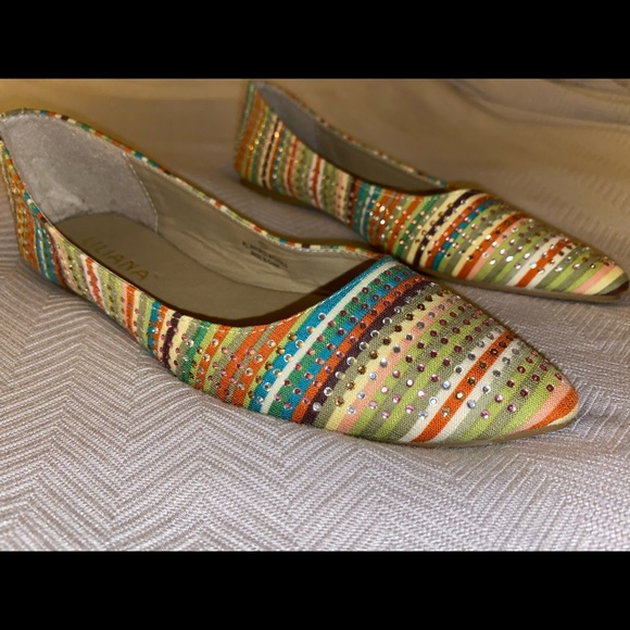 Liliana Pointed Flats Multicolor 7.5 Women’s - Picture 3 of 9